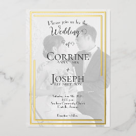 Einfache Einladungen zum Hochzeitsfeiern im Foto