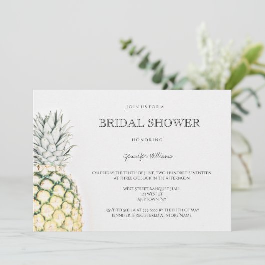 Einfache Einladungen zur Ananas-Brause (Stehend Vorderseite)