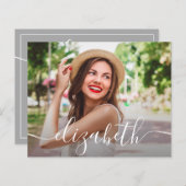 Einfache Einladungen zur Foto-Graduierung (Vorne/Hinten)