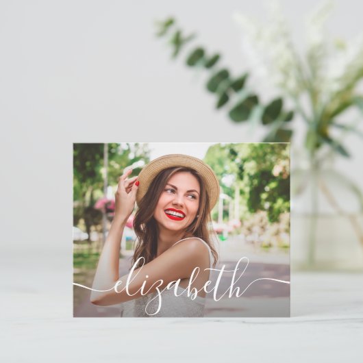 Einfache Einladungen zur Foto-Graduierung (Stehend Vorderseite)