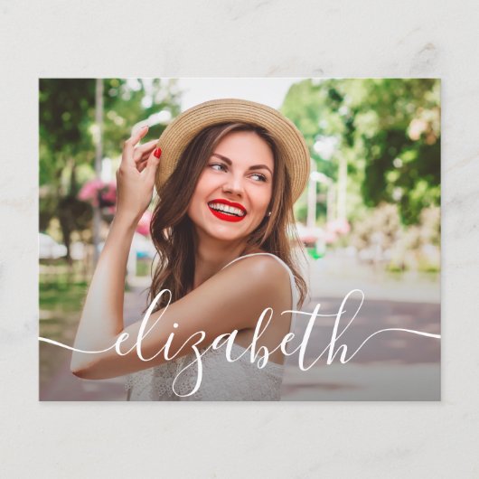 Einfache Einladungen zur Foto-Graduierung (Vorderseite)