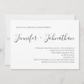 Einfache Einladungen zur Probe der Kalligraphie (Vorderseite)