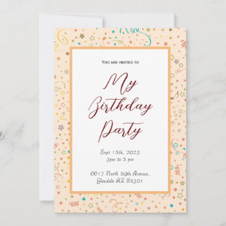 Einfache Einladungskarte für alle Altersgruppen Einladung