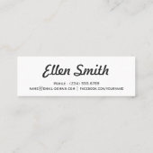 Einfache Einsteckkarte für den Abschluss Telefonnummerkarte (Rückseite)