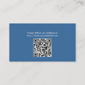 Einfache Einsteckkarte für die Blue Wedding Websit Begleitkarte (Rückseite)