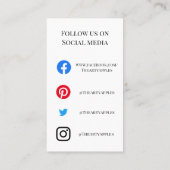 Einfache Einsteckkarte für Ihre LOGO-Produktbestel Visitenkarte (Rückseite)