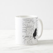 Einfache, einzigartige Katze Mathematische Wissens Kaffeetasse (VorderseiteRechts)
