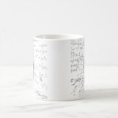 Einfache, einzigartige Katze Mathematische Wissens Kaffeetasse (Mittel)
