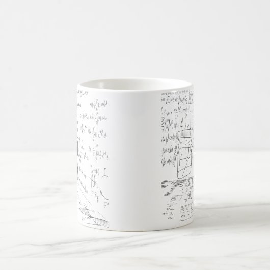 Einfache, einzigartige Katze Mathematische Wissens Kaffeetasse (Mittel)