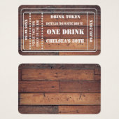 Einfache, einzigartige rustikale Ereignisse Trinkg (Vorne & Hinten)