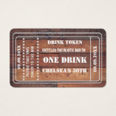 Einfache, einzigartige rustikale Ereignisse Trinkg (Vorderseite)