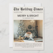 Einfache einzigartige Weihnachtsfotokarte Feiertagskarte (Vorderseite)