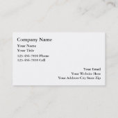 Einfache Elefant-Visitenkarten Visitenkarte (Rückseite)