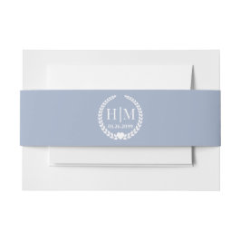 Einfache Eleganbrücke und Groom Monogram Einladungsbanderole