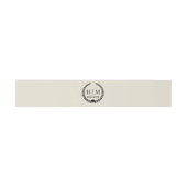 Einfache Eleganbrücke und Groom Monogram Einladungsbanderole (Flach)