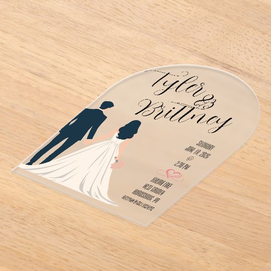 Einfache Elegance Akrobielle Einladung (Ablage )