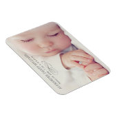 Einfache Elegance Baby Foto Geburtserklärung Magnet (Rechte Seite)