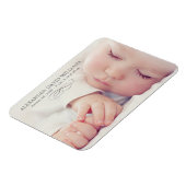Einfache Elegance Baby Foto Geburtserklärung Magnet (Linke Seite)