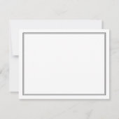 Einfache Elegance Black & White Dankeschön Note Ca Dankeskarte (Rückseite)