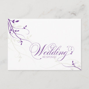 Einfache Elegance-Broschüre zur Hochzeitantwort RS RSVP Karte