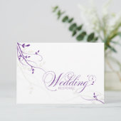 Einfache Elegance-Broschüre zur Hochzeitantwort RS RSVP Karte (Stehend Vorderseite)