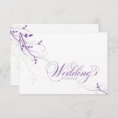 Einfache Elegance-Broschüre zur Hochzeitantwort RS RSVP Karte (Vorne/Hinten)