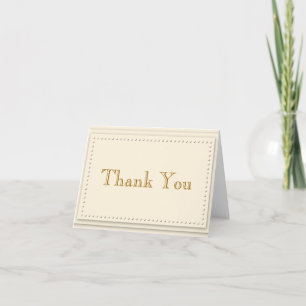 Einfache Elegance Cream Danke-Card Dankeskarte