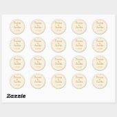 Einfache Elegance Cream Round Stickers (Blatt)