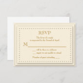 Einfache Elegance Cream RSVP-Karte RSVP Karte (Vorne/Hinten)