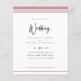 Einfache Elegance Dusty Rose Pink Budget Hochzeit