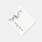 Einfache Elegance - Eukalyptus Serviette (Ecke)