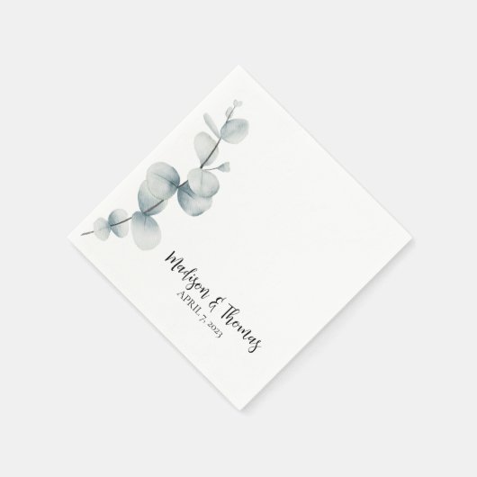 Einfache Elegance - Eukalyptus Serviette (Ecke)