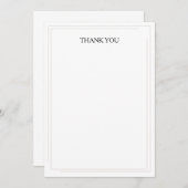 Einfache Elegance Flat Wedding Dankeschön Karte (Vorne/Hinten)