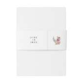 Einfache Elegance Floral Ampersand Einladungsbanderole (Rückseitenbeispiel)
