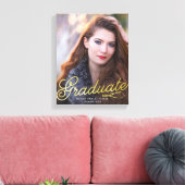 Einfache Elegance Foto Abschluss Gold Script Leinwanddruck (Insitu (Wohnzimmer))