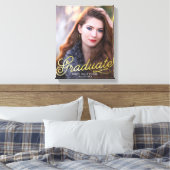 Einfache Elegance Foto Abschluss Gold Script Leinwanddruck (Insitu (Schlafzimmer))
