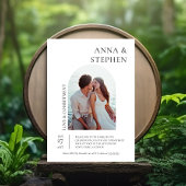 Einfache Elegance Foto Commitment Zeremonie Einladung