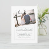 Einfache Elegance FOTO Hochzeit Danke Budget (Stehend Vorderseite)