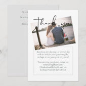 Einfache Elegance FOTO Hochzeit Danke Budget (Vorne/Hinten)