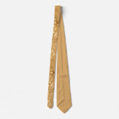 Einfache Elegance Gold Foliage Muster Stilvoll Krawatte (Rückseite)