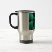 Einfache Elegance Green Mandelbrot Silver Gradient Reisebecher (Links)
