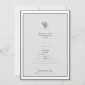 Einfache Elegance Hochzeit Einladung (Rückseite)