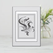 Einfache Elegance Hochzeit Einladung (Stehend Vorderseite)