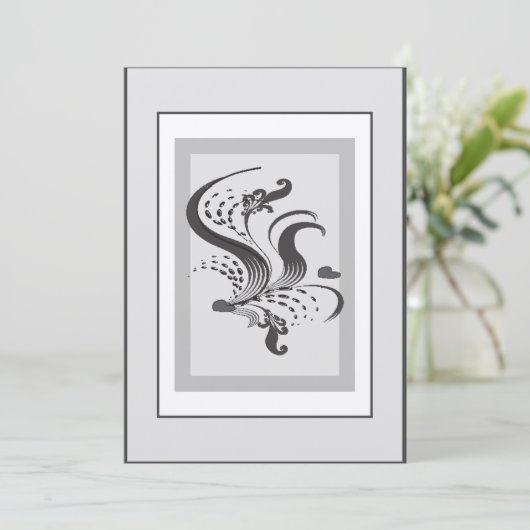 Einfache Elegance Hochzeit Einladung (Stehend Vorderseite)