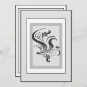 Einfache Elegance Hochzeit Einladung (Vorne/Hinten)