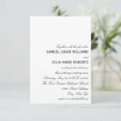 Einfache Elegance Hochzeit Einladung 3x5 (Stehend Vorderseite)