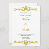 Einfache Elegance Hochzeitsfeier Einladung (Vorne/Hinten)