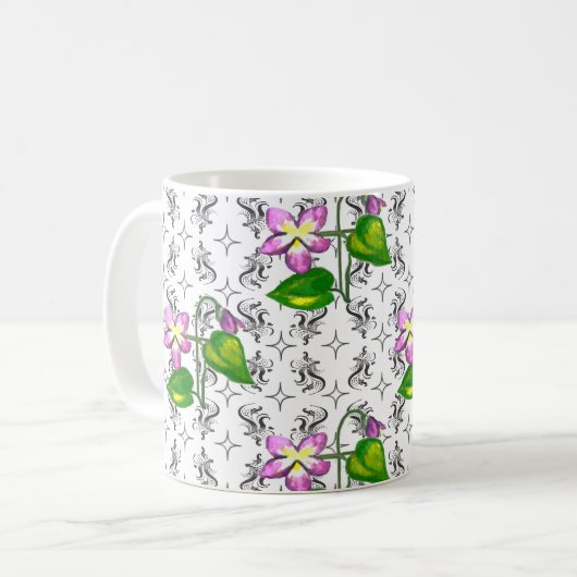 Einfache Elegance Humble Violet Kaffeetasse (Vorderseite Links)
