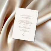 Einfache Elegance Leaf Monogram Chic Wedding Einladung