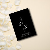Einfache Elegance Leaf Monogram Chic Wedding Save The Date